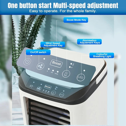 Portable Air Conditioner Personal Space Evaporative Air Cooler  AC Dual Fans