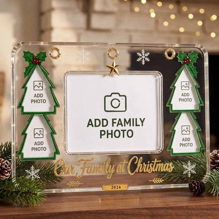 Acrylic Family Photo Frame Wall Hanging Clear Photo Frame Dining Table