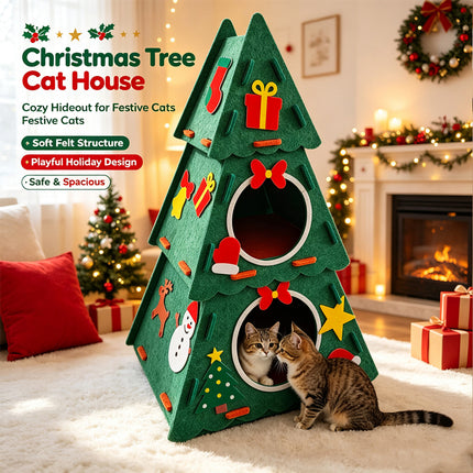 Christmas Tree Cat Tree Tower Cats Beds Furniture Cat House