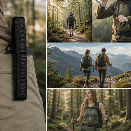 26-Inch Telescopic Hiking Walking Pole Compact Alloy Steel Outdoor Trekking Pole