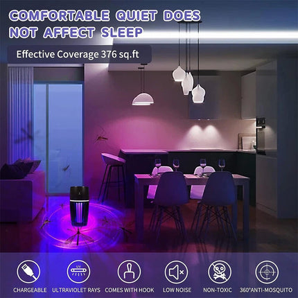 Electric Bug Zapper Rechargeable UV Light Mosquito Insect Trap