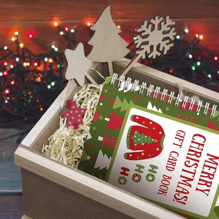 Merry Christmas Gift Card Book 10 Pages, Booklet To Hold Gift Cards Organizer