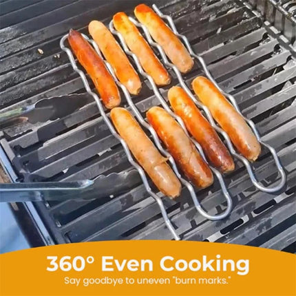 Stainless Steel Sausage Roller Rack Barbecue Tool Kitchen Accessory (3PCS)