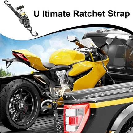 2PCS Automatic Retractable Ratchet Tie-Down Straps Self Retracting Straps