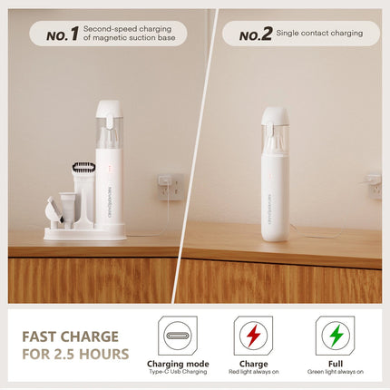 Handheld Vacuum for Car 18kPa Blows Dust w Crevice Tool Brush