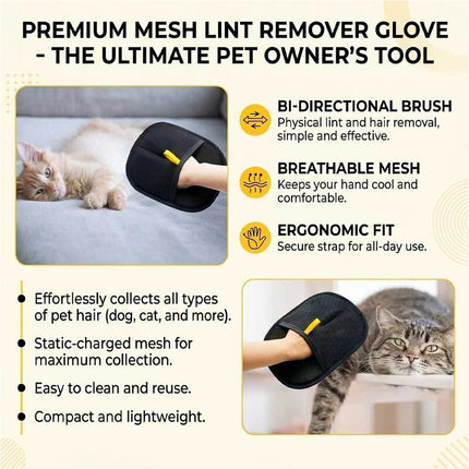 2 Pcs Pet Grooming Gloves Static Dedusting Brush Pet Hair Remover Brush Removing