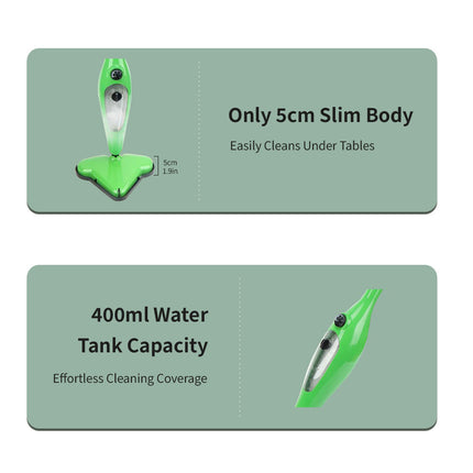 12-IN-1 Handheld Steam Mop Cleaner Carpet Floor Cleaning Steamer 1300W 400ml