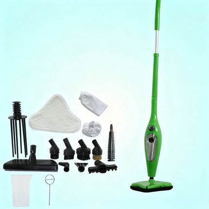 12-IN-1 Handheld Steam Mop Cleaner Carpet Floor Cleaning Steamer 1300W 400ml