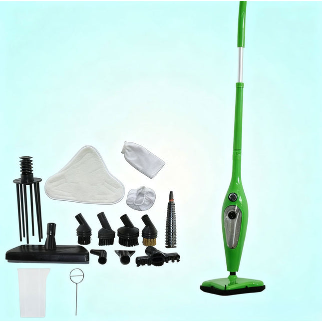 12-IN-1 Handheld Steam Mop Cleaner Carpet Floor Cleaning Steamer 1300W 400ml