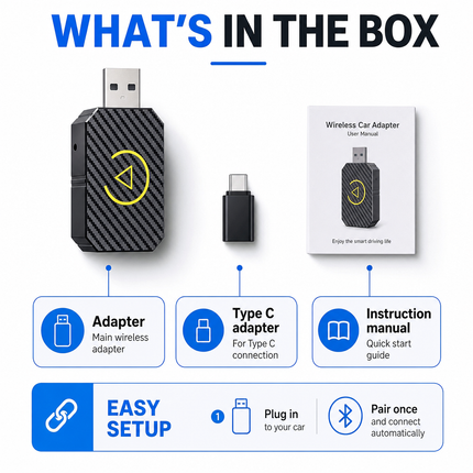Wireless Carplay Android Auto Adapter