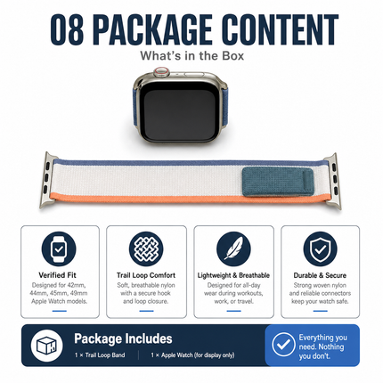 Apple Watch Trail Loop Band 42 44 45 49mm Adjustable Nylon | 08-package-content.png
