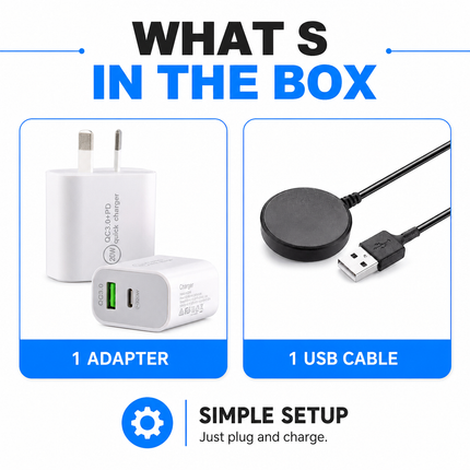 Samsung Galaxy Watch Charger Cable Magnetic USB Type C Active