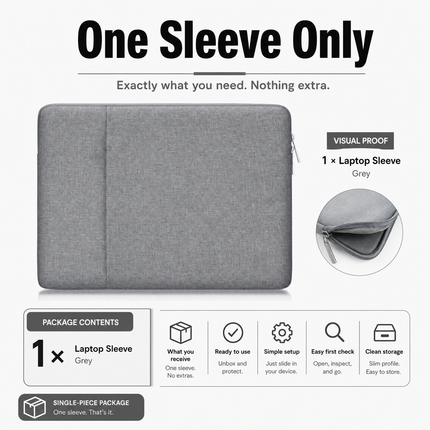 Grey Laptop Sleeve Carry Case | 08-package-content.png