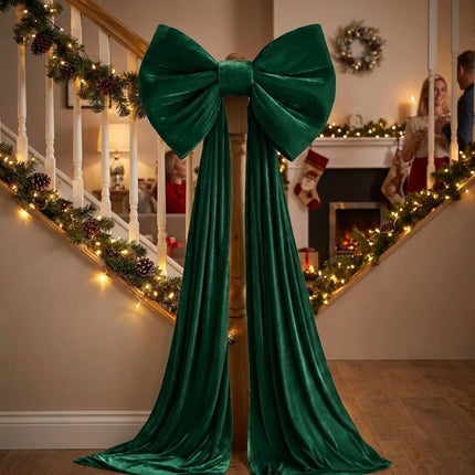 Soft Draping Large Velvet Christmas Bow Christmas Wreaths Bow Christmas Tree