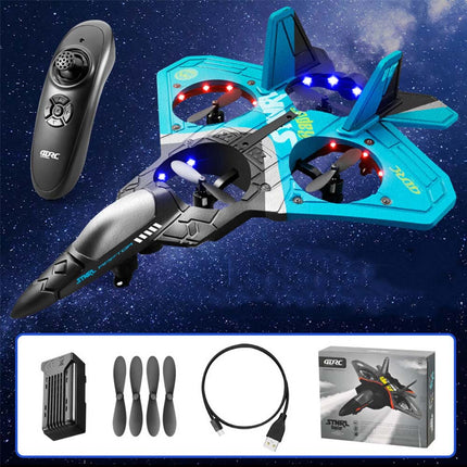 RC Airplane 2.4Ghz Remote Control Plane RC Jet Fighter Stunt Airplane Toy Gift Blue