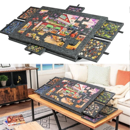 Jigsaw Puzzle Board Portable Felt Puzzle Plateau 6 Drawers Puzzle Table 1000 X
