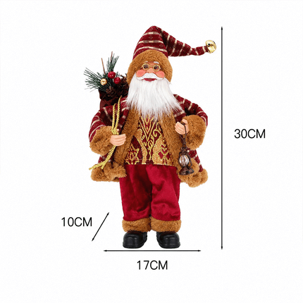 Santa Claus Doll Sitting Christmas Figurine Holiday Christmas Decorations