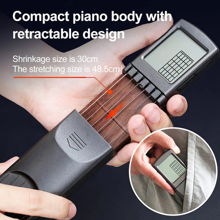 Pocket Guitar Chord Practice Tool Guitar Neck Trainer with Rotating Chord Chart