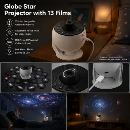 Night Light 13in1 Projector Galaxy Starry Sky LED Star Lamp Rotating Planetarium
