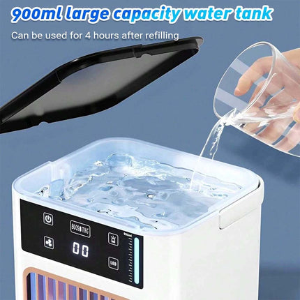 Evaporative Air Cooler Conditioner Portable Cooling Fan 6L Humidifier LED Light