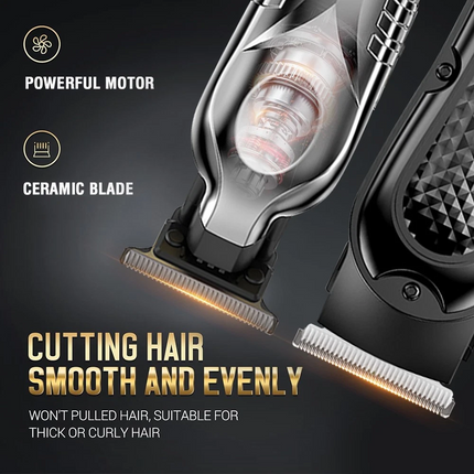 Pro Men Cordless Electric Hair Clipper Trimmer Shaver 3 Set USB Rechargeable