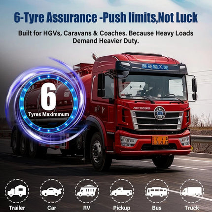 Solar Wireless TPMS Car Tire Tyre Pressure Monitor Monitoring System & 6 Sensors