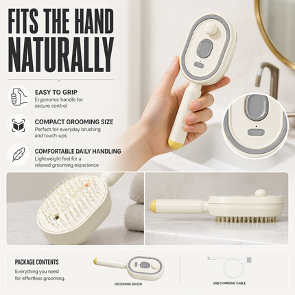 Electric Spray Massage Comb Beige Air Cushion Hair Care