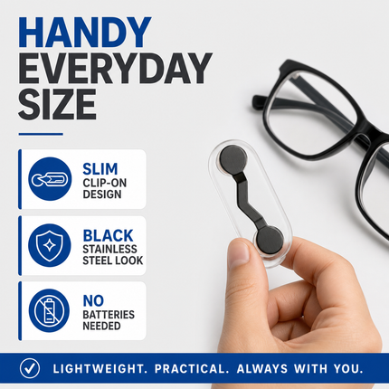 Eyeglasses Holder Black Stainless Steel Magnetic Clip for Glasses