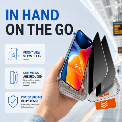 Privacy Tempered Glass Screen Protector for iPhone 16 Series 2 Pack