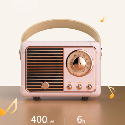 Portable Retro Bluetooths Wireless Stereo Mini Speaker /TF/FM/Radio TF Card USB