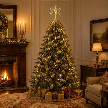 Shimmering Christmas Topper Decor Christmas Tree Top Star Home Decorations