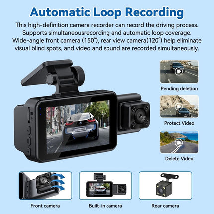 Wifi HD 1080P Car Dash Camera Night Vision Video Recorder Cam Front Rear Camera