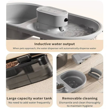 Automatic Pet Cat Drinker 4.5L Motion Sensor 2 Bowl Ultra-Quiet Drinker Fountain
