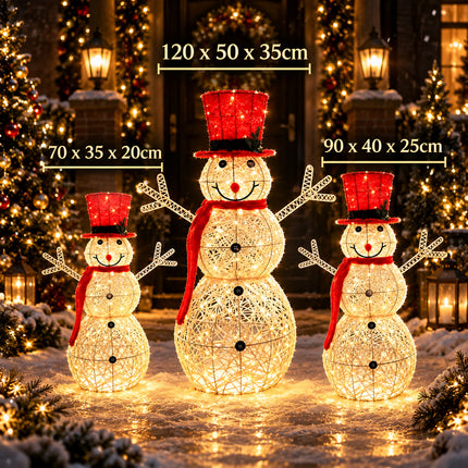 Christmas Snowman LED Light Up for Home Garden Porch Indoor Outdoor Xmas Decor 70/90/120cm