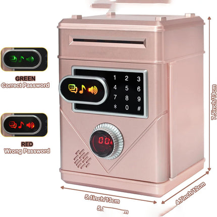 Automatic Electronic Piggy Bank Password ATM Money Box Cash Coin Saving Box Gift