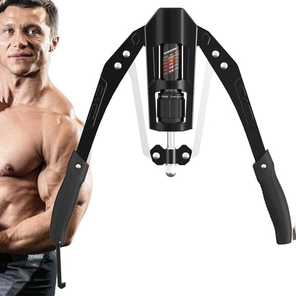Portable Hydraulic Power Twister Chest Expander Arm Trainer – Black