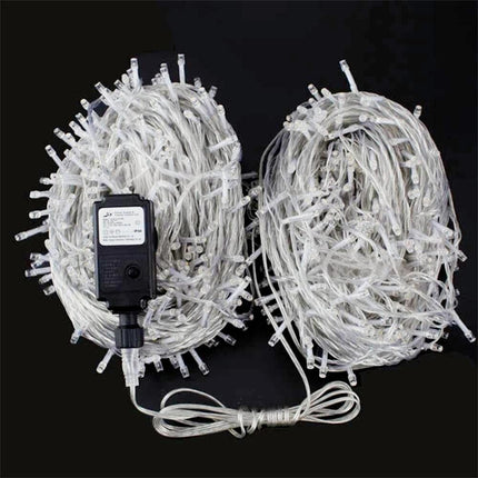 1000/500LED White String Light Fairy Christmas Party Wedding Waterproof Garden