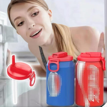 5PCS Beverage Drink Cans Soda Can Lids Covers Silicone Cover Straws Party Colors