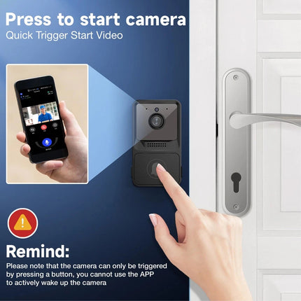 Wireless Smart Ring Doorbell Video Door Bell Intercom Camera Chime WiFi Phone