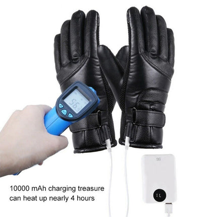Unisex Electric Heated Gloves Skiing Motorcycle Winter Warm Touch Screen Outdoor