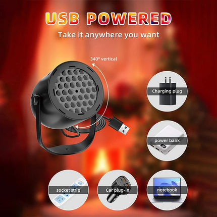 Christmas Projector Light Xmas Party Indoor Outdoor Snowflake LED Laser Lamp