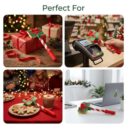 3D Present  Printed Wand Tap to Pay Christmas Magic Wand Contactless Payment Card Holder