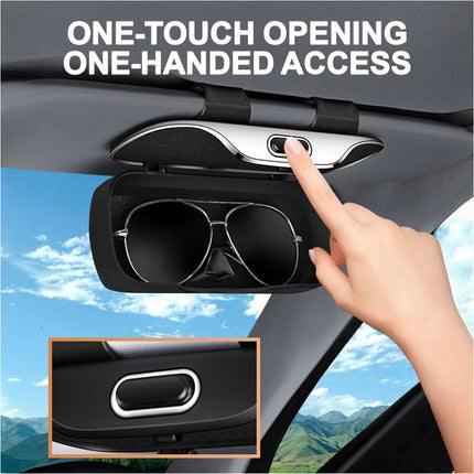 1 Pcs Auto Car Sun Glasses Holder Case Box Glasses Clip Visor Card Ticket Organizer