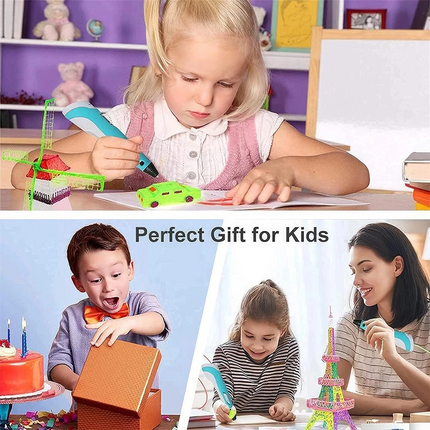 3D Printing Pen Kit with 59m PLA Filament USB Adjustable Temperature PLA ABS Compatible