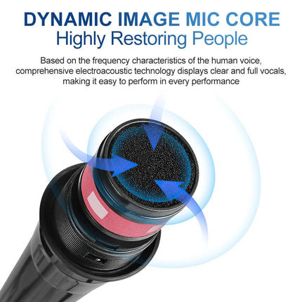 Handheld Wired Microphone Cardioid Dynamic Vocal Mic with 3M Cable for Karaoke