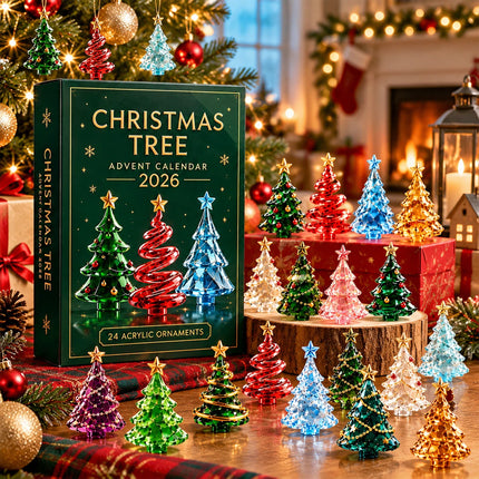 2026 Christmas Tree Advent Calendar 24-Day Christmas Countdown Calendar Ornament