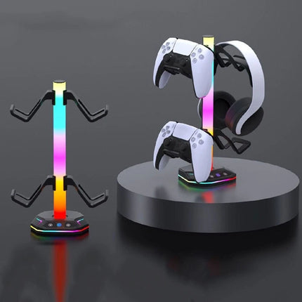 RGB Gaming Headphone Stand Headset Hanger Holder Rack Desktop Display Holder AU