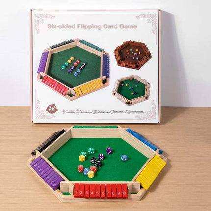 Shut the Box Game Wooden Board Number Drinking Dice Toy Family Traditional Game