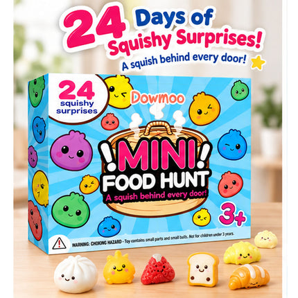 24 Days Mini Christmas SquishiesAdvent Calendar Dumpling SquishyToys Boys  And  Girls Xmas Gift