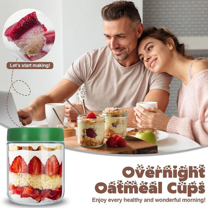 4X 500ml Glass Jars with Lid Small Food Candy Storage Mason Jam Bottle Container